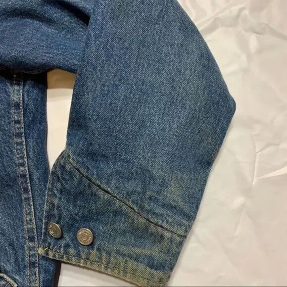 Vintage Ralph Lauren Denim Polo Country Denim Hoodie Sweater Trucker Jacket Sz M - Picture 9 of 13